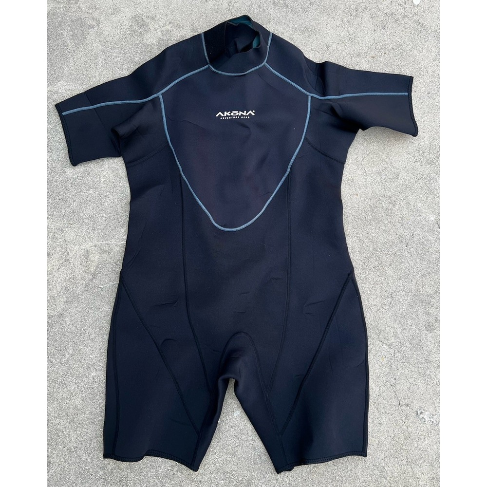 Akon Wetsuit Men Size 3XL Shorty Neoprene Diving Suit Short Sleeve